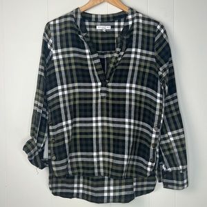 Current Air Green Plaid Button Shirt